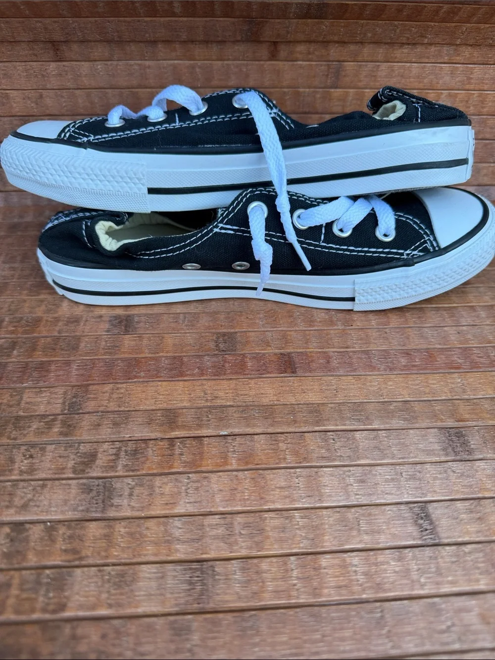 Converse Kids Black and White Low-Top Sneaker. Never worn